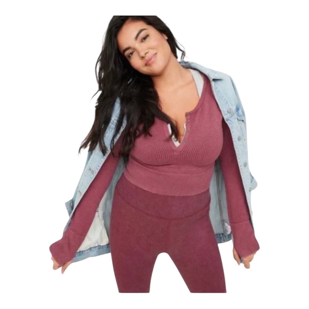 Aerie Main Squeeze Set Women Medium Henley